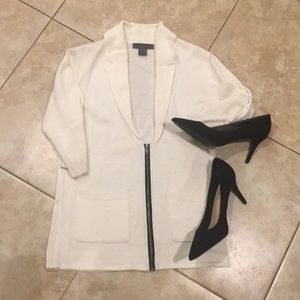 Off white zippered sweater.